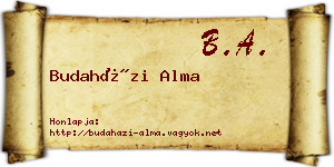 Budaházi Alma névjegykártya